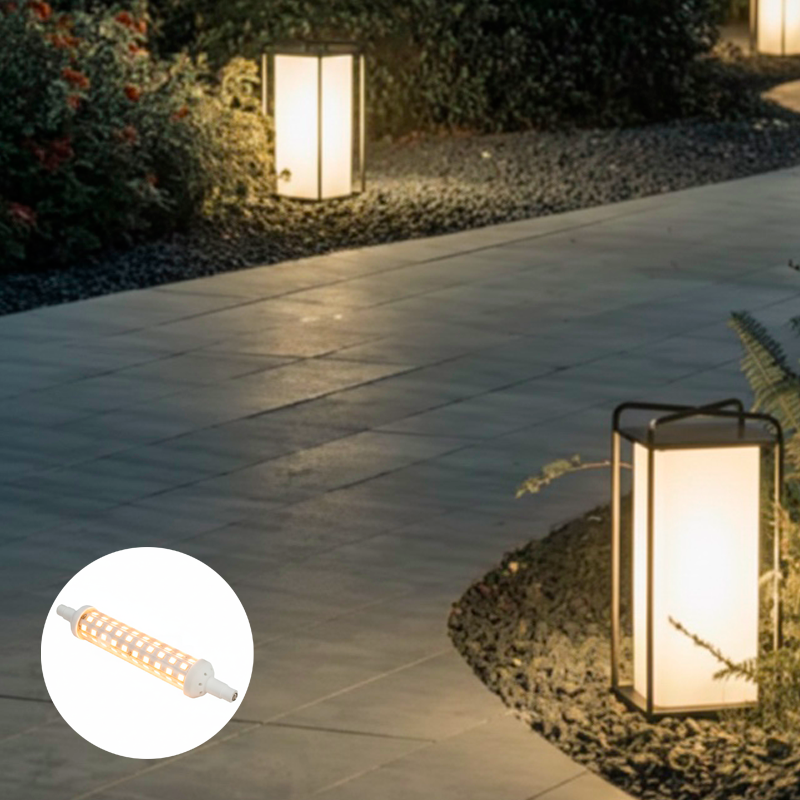 Ampolleta LED R7S – 9W, Luz Cálida 3000K | Base Doble Contacto - Imagen 2