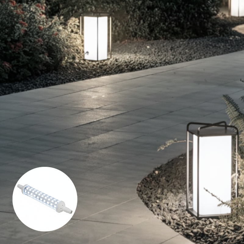 Ampolleta LED R7S – 9W, Luz Fría 6500K | Base Doble Contacto - Imagen 2