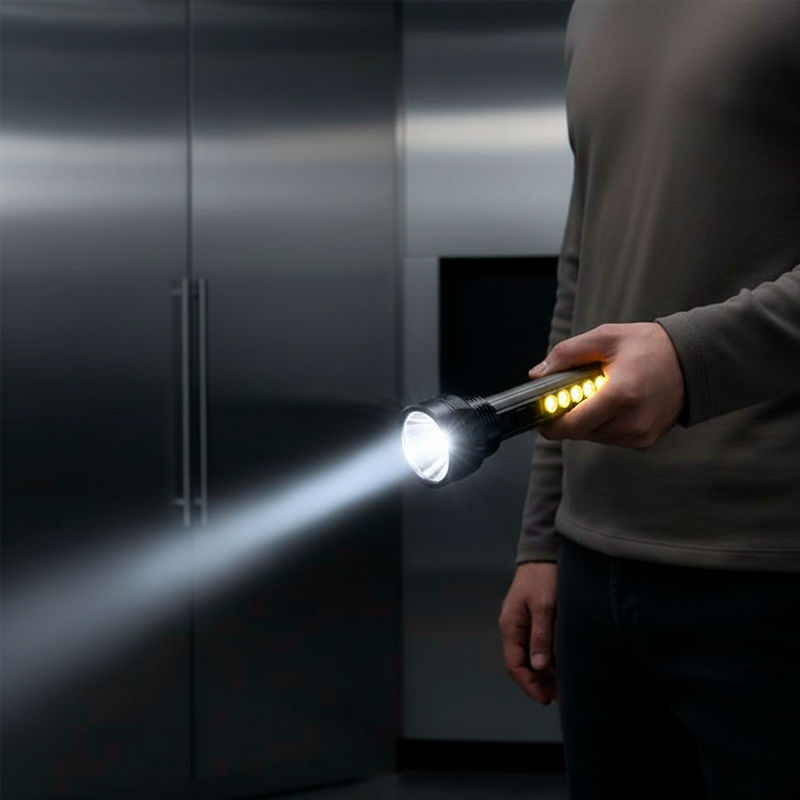 Linterna LED Recargable USB – 10W, Luz Fría 6500K | Batería Ión-Litio - Imagen 2
