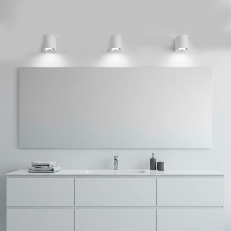 Apliqué de Muro Cilíndrico para Ampolleta GU10 (No incluida) – Color Blanco - Imagen 2