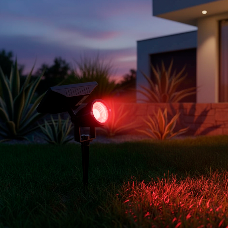 Foco Solar LED de Jardín con Estaca – 7W, RGB Multicolor | Panel Solar Ajustable - Imagen 2