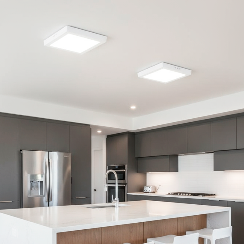 Panel LED Sobrepuesto Cuadrado – 24W, Luz Fría 6500K - Imagen 2