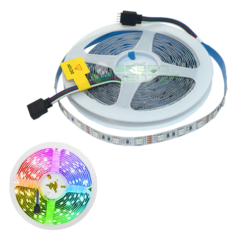 Rollo 5m | Cinta LED 5050 12V – RGB Multicolor | IP30 Uso Interior CL6L30505RG