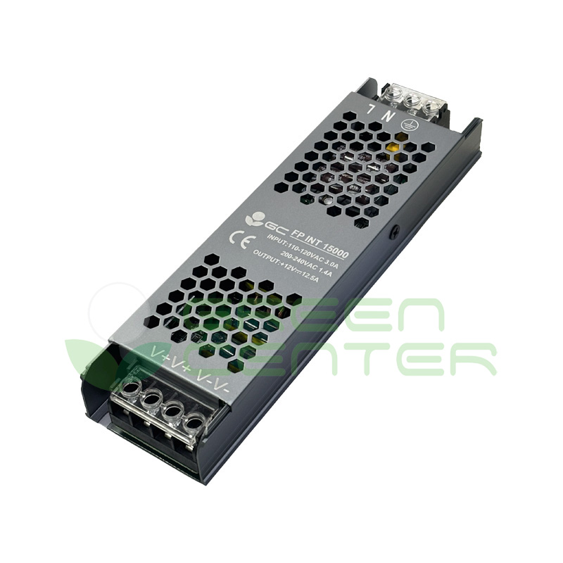 Fuente de Poder LED 12V Diseño Slim – 150W, 12.5A, Carcasa Aluminio | Uso Interior