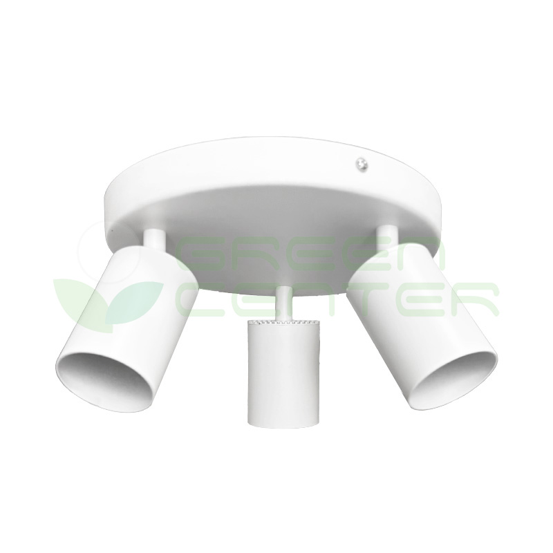 Apliqué Circular 3 Focos Dirigibles para Ampolleta GU10 – Color Blanco | No Incluye Ampolletas LM3FRB08000