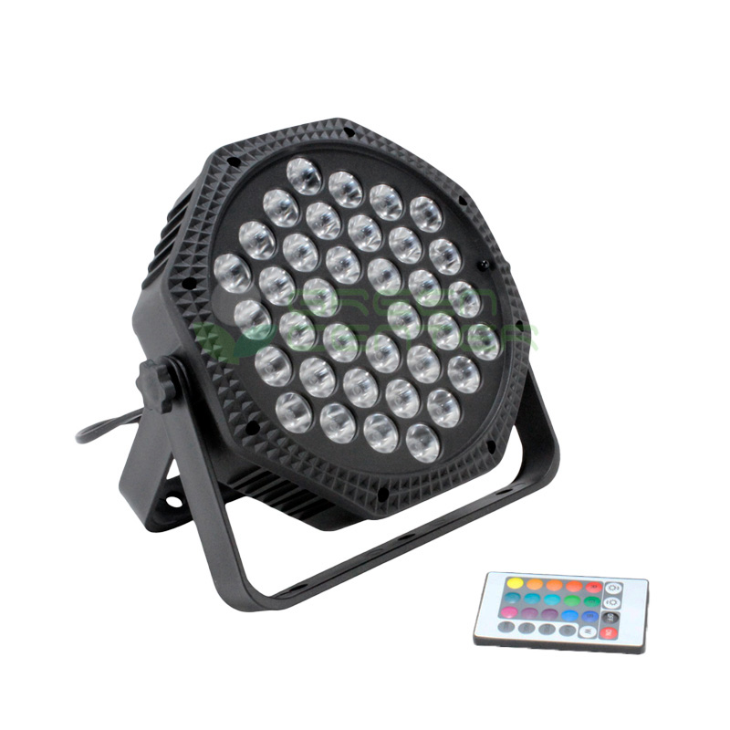Foco Luces PAR LED con Control Remoto – 36W, RGB Multicolor | Para Eventos y Escenarios OTPCR036RG