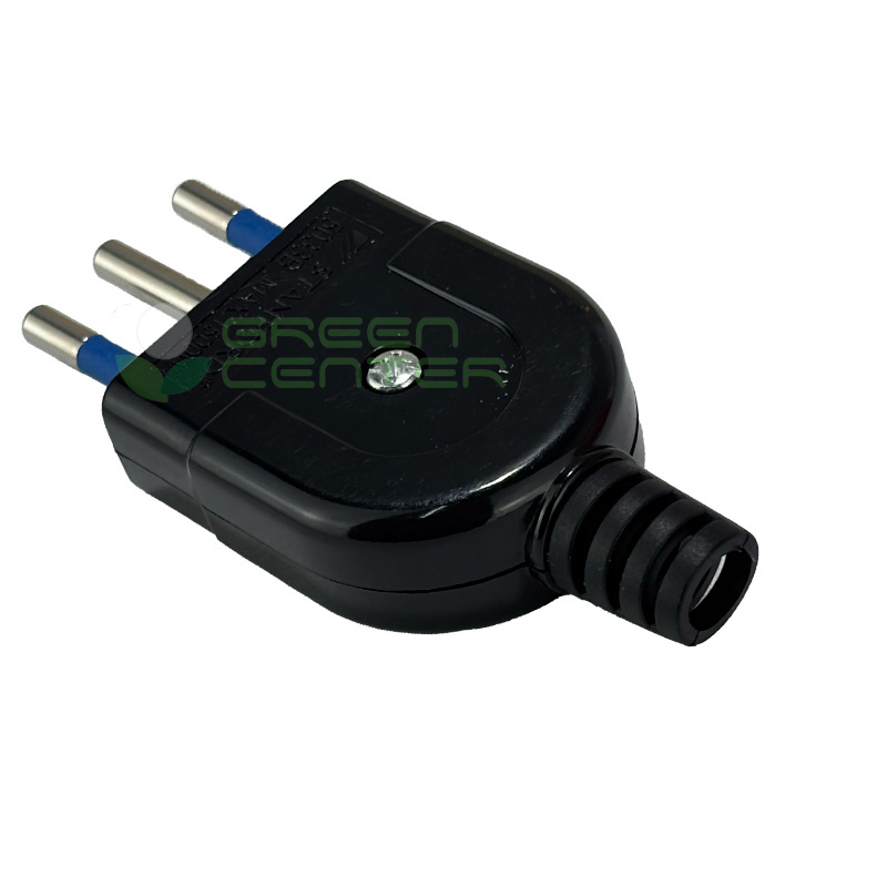 Enchufe Macho Volante 2P+T – 10A, Color Negro | Certificación SEC AEMACN15000 - Imagen 2