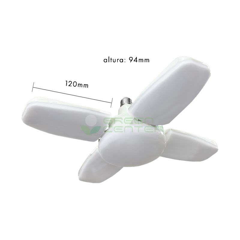 Ampolleta LED 4 Aspas Abatibles E27 – 60W, Luz Fría 6500K - Imagen 4