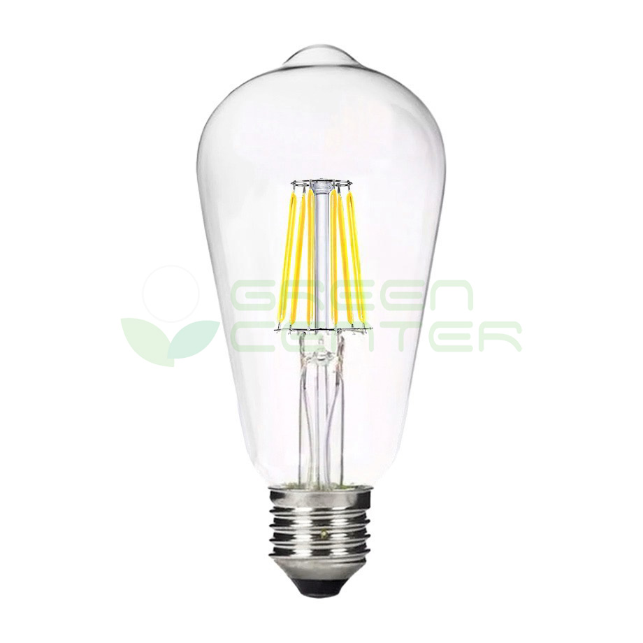 Ampolleta LED Filamento A64 E27 – 6W, Luz Cálida 2700K
