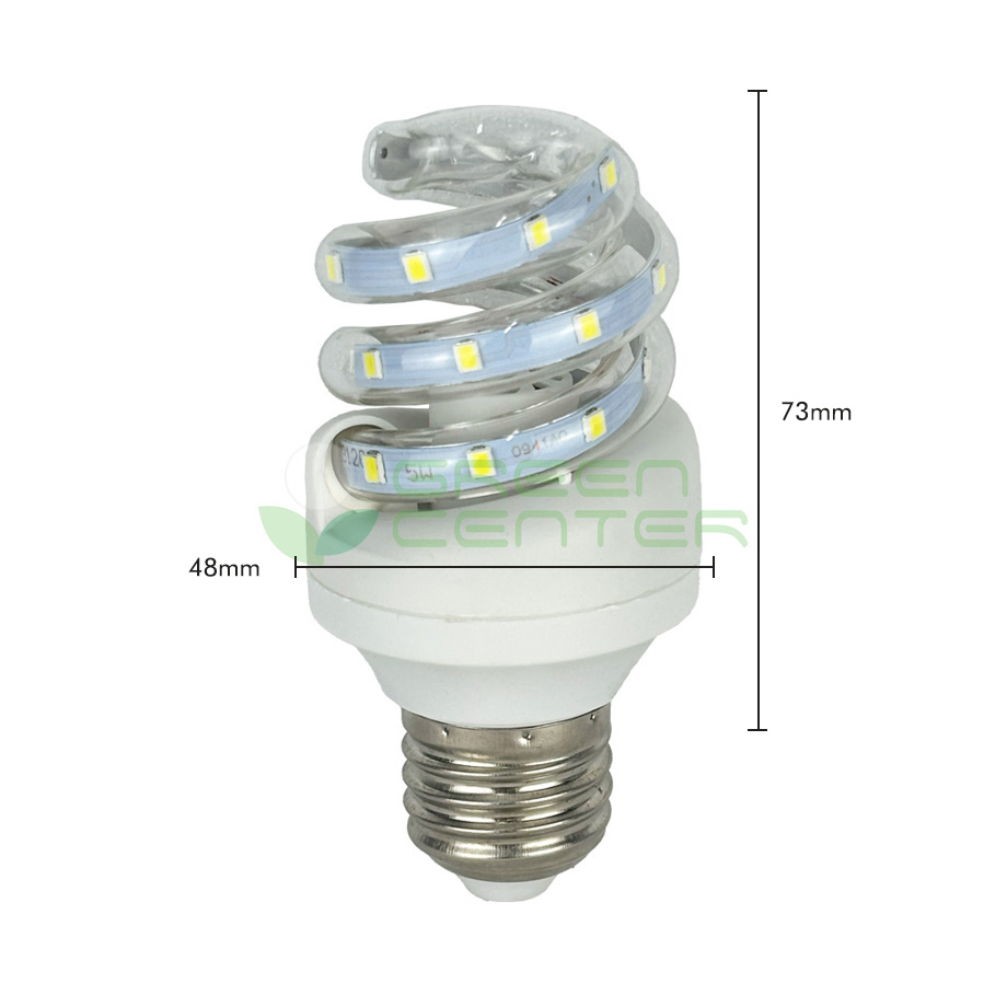 Ampolleta LED Tipo Maíz Espiral E27 – 5W, Luz Cálida 3000K - Imagen 3