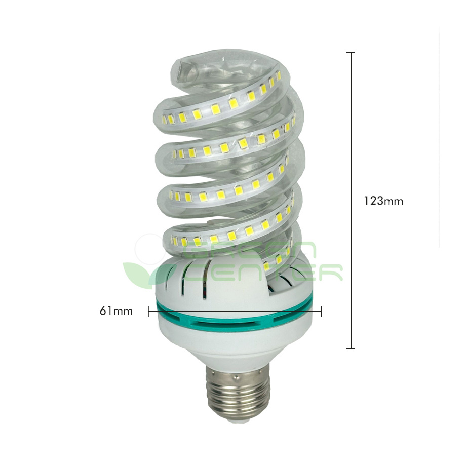 Ampolleta LED Tipo Maíz Espiral Rosca E27 – 16W, Luz Fría 6500K AMM27S01665 - Imagen 2