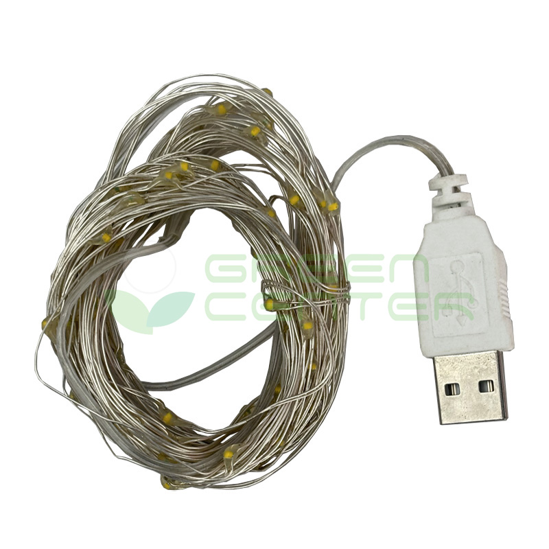 Guirnalda LED Hada 10m – Luz Cálida 3000K | Conexión USB