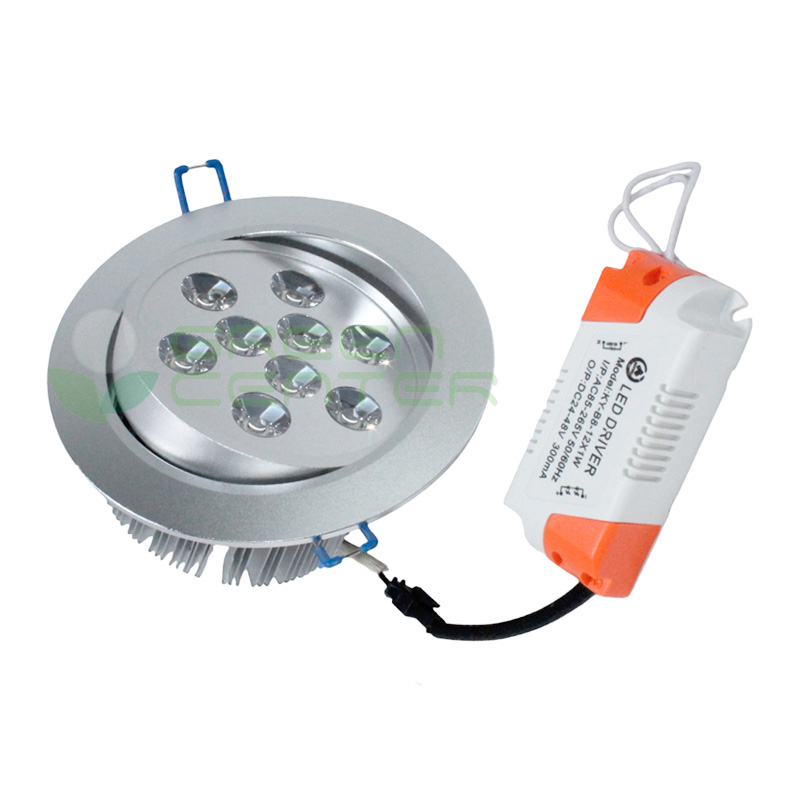 Foco Embutido LED Dirigible – 9W, Luz Neutra 4200K | Borde Cromado - Imagen 2