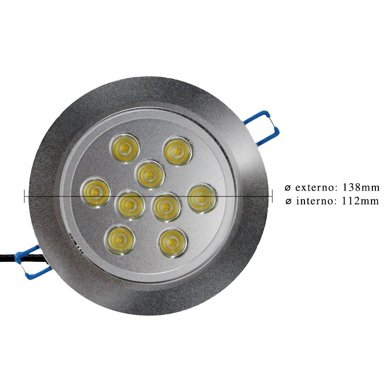Foco Embutido LED Dirigible – 9W, Luz Neutra 4200K | Borde Cromado - Imagen 3