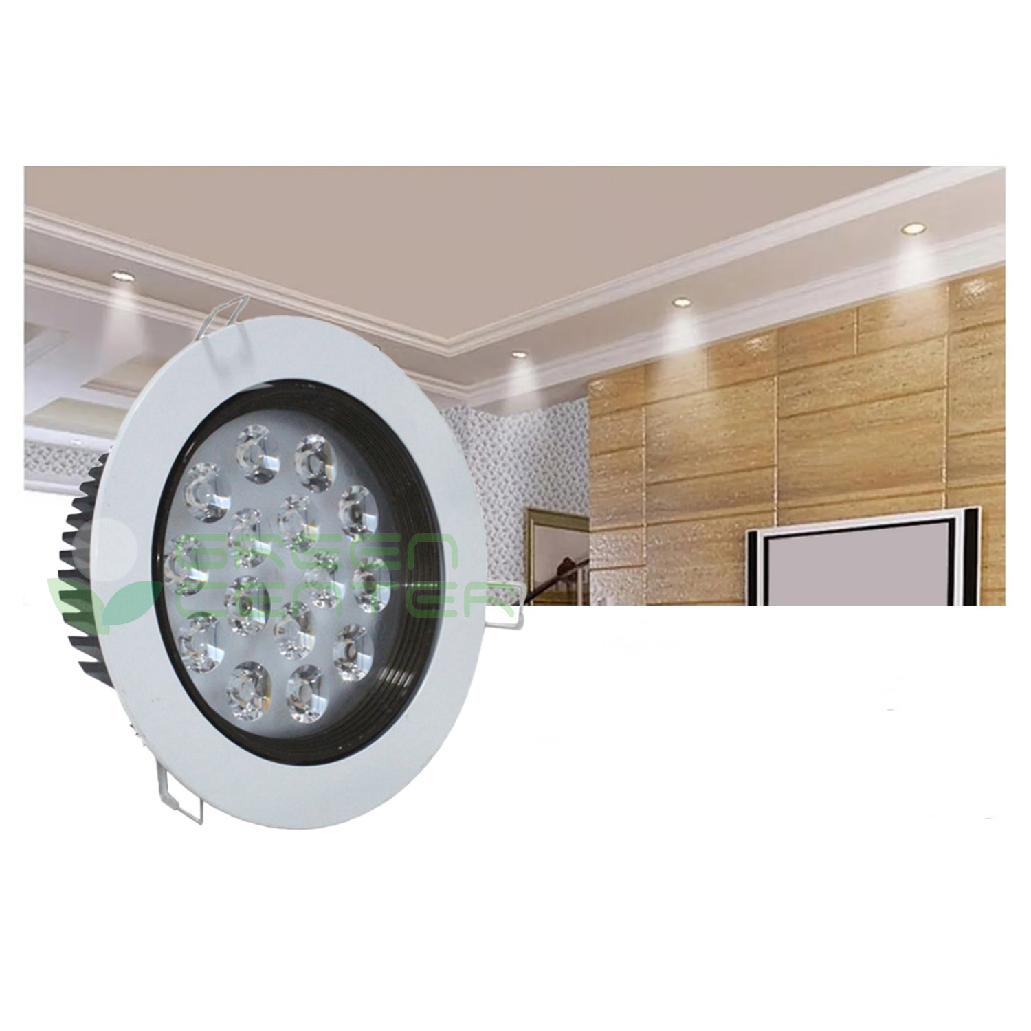 Foco Embutido LED Dirigible – 15W, Luz Fría 6500K | Borde Aluminio - Imagen 2