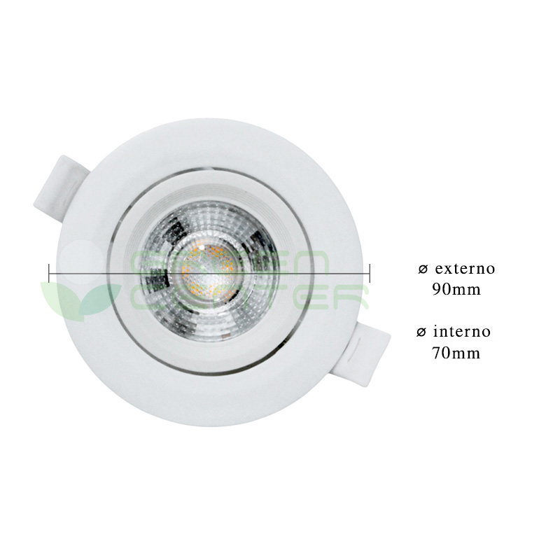 Foco Embutido LED Dirigible – 5W, Luz Fría 6500K | Transformador Integrado FEAND00565 - Imagen 3