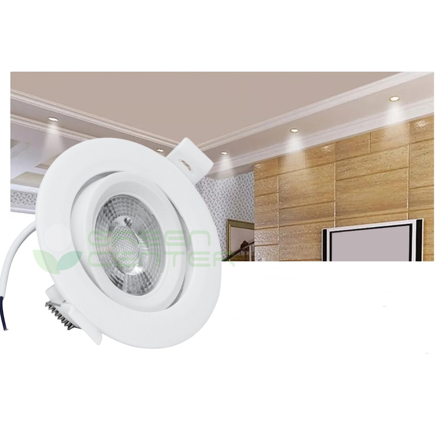 Foco Embutido LED Dirigible – 5W, Luz Fría 6500K | Transformador Integrado FEAND00565 - Imagen 2