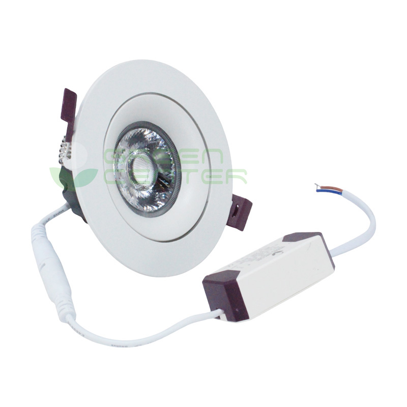 Foco Embutido LED Dirigible COB – 12W, Luz Fría 6500K | Borde ABS - Imagen 3
