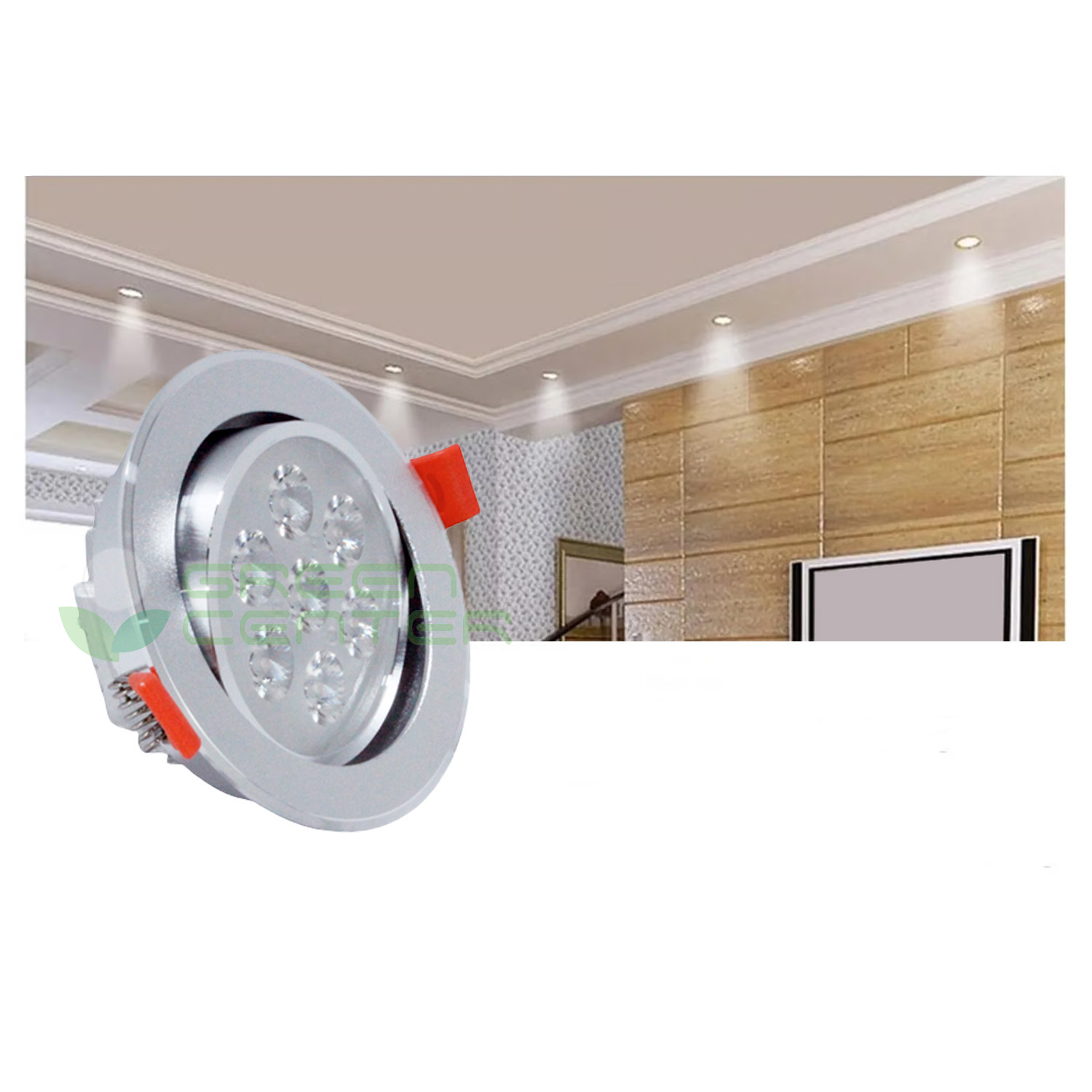 Foco Embutido LED Dirigible – 7W, Luz Fría 6500K | Diseño Cromado - Imagen 2