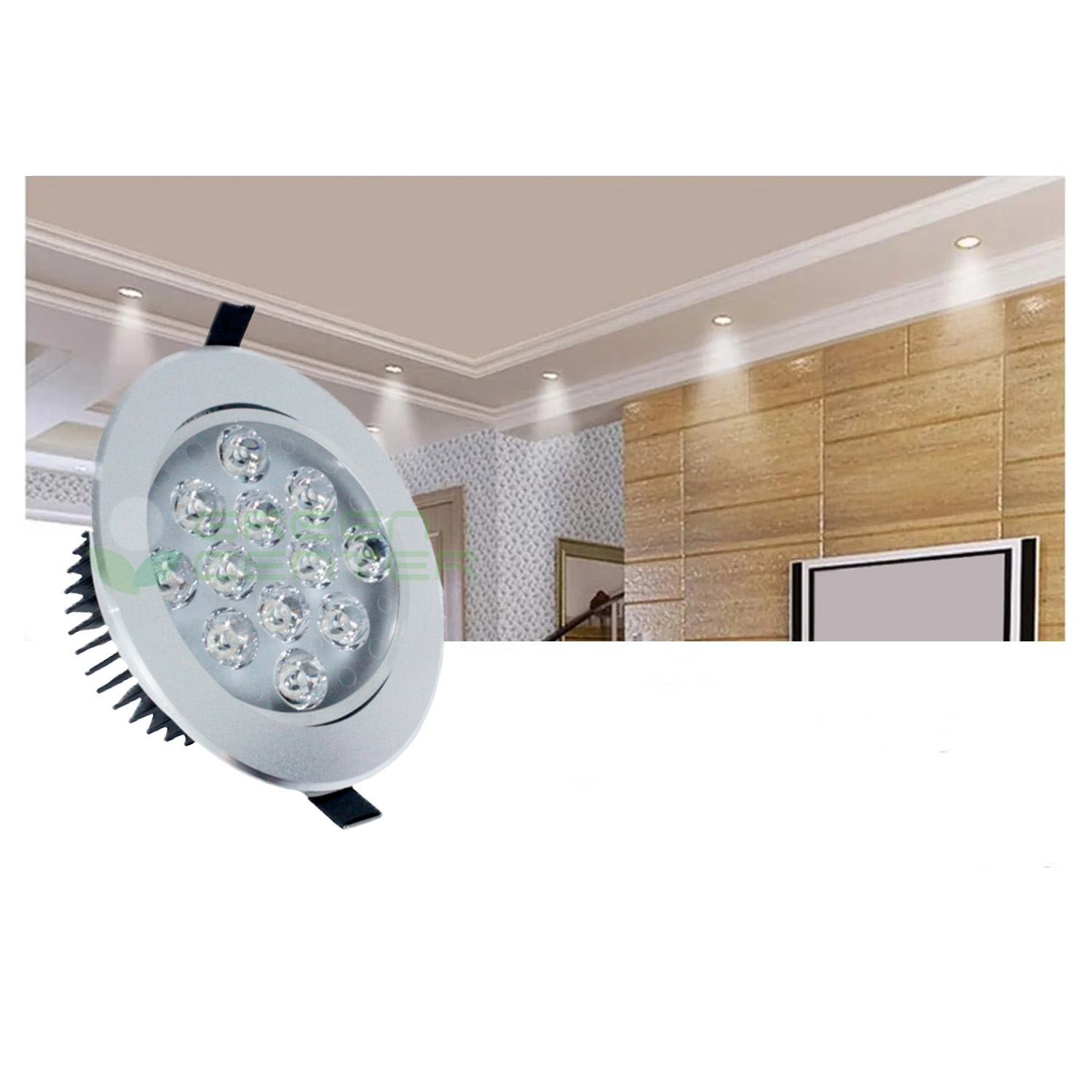 Foco Embutido LED Dirigible – 12W, Luz Fría 6500K | Diseño Cromado - Imagen 2