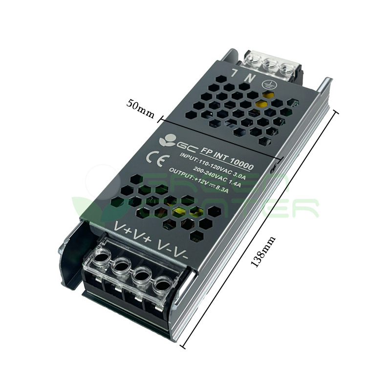 Fuente de Poder LED 12V Diseño Slim – 100W, 8.3A, Carcasa Aluminio | Uso Interior - Imagen 3