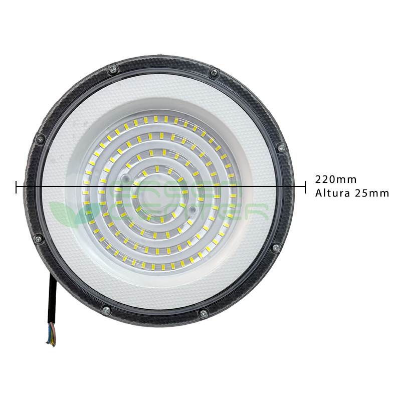 Campana UFO LED Luxora – 100W, Luz Fría 6500K | Foco Industrial, Material Grafeno - Imagen 4