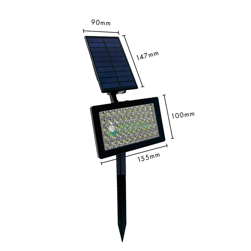 Foco Solar LED de Jardín con Estaca – 5W, Luz Fría 6500K | Uso Exterior LSEST00565 - Imagen 2