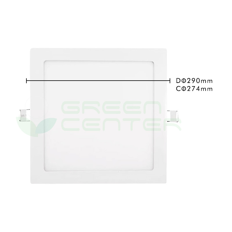 Panel LED Embutido Cuadrado – 24W, Luz Cálida 3000K - Imagen 4