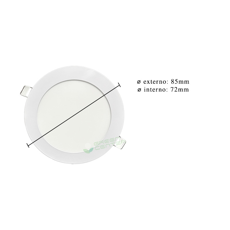 Panel LED Embutido Redondo – 3W, Luz Cálida 3000K - Imagen 4