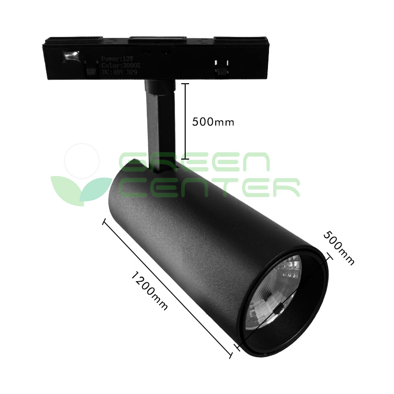 Foco para Riel Magnético DC48V – 12W, Luz Cálida 3000K - Imagen 2