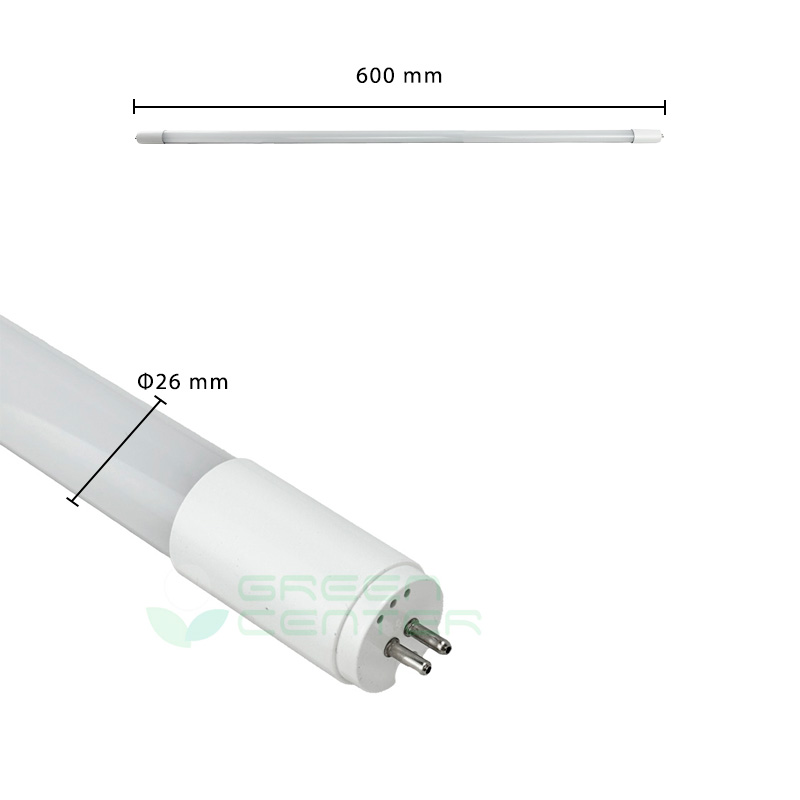 Tubo LED T8 Policarbonato Empavonado – 9W, Luz Fría 6500K | Largo 60 cm - Imagen 2