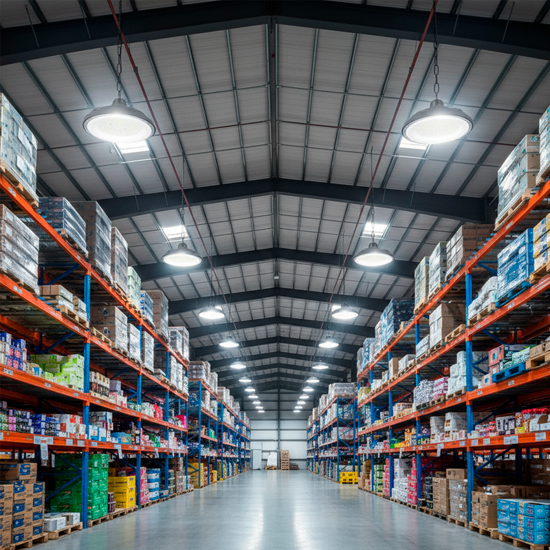 Campana UFO LED Luxora – 100W, Luz Fría 6500K | Foco Industrial, Material Grafeno - Imagen 2